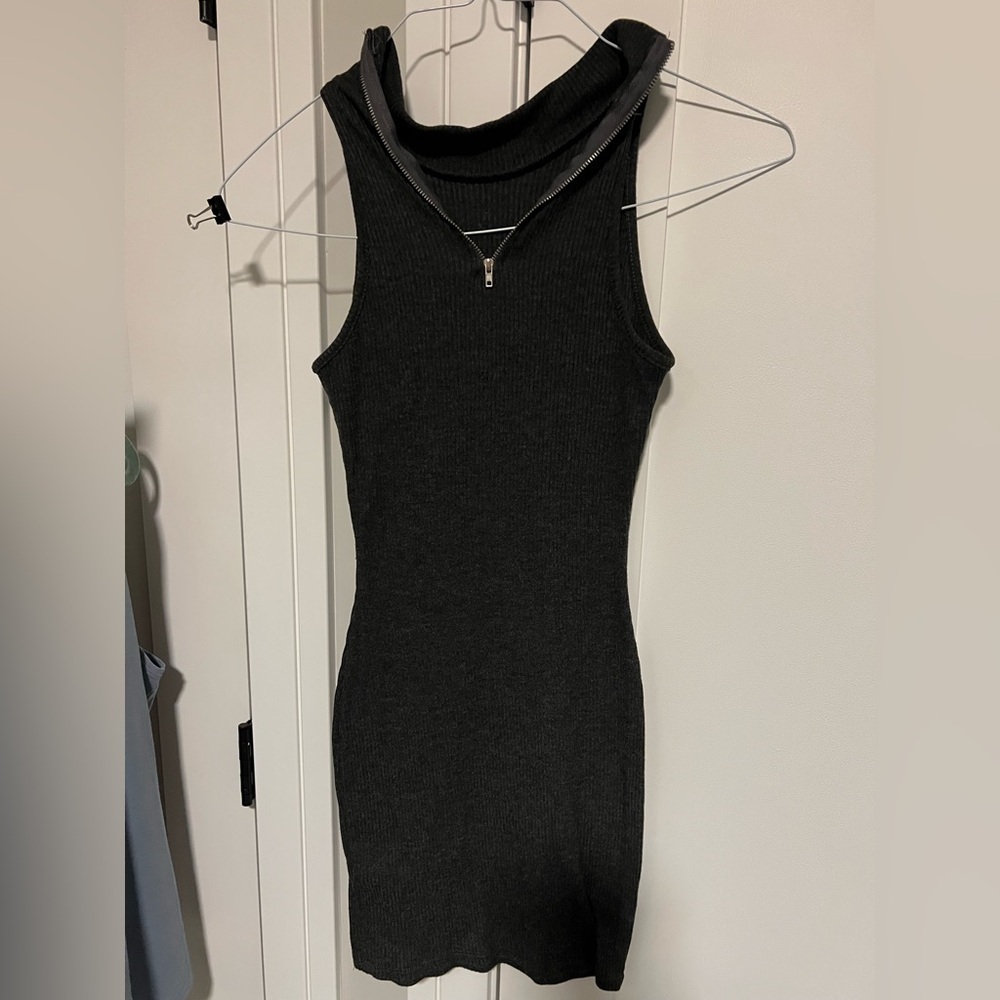 Love Republic Ribbed Charcoal Grey Dress Size Small - Picture 2 of 12